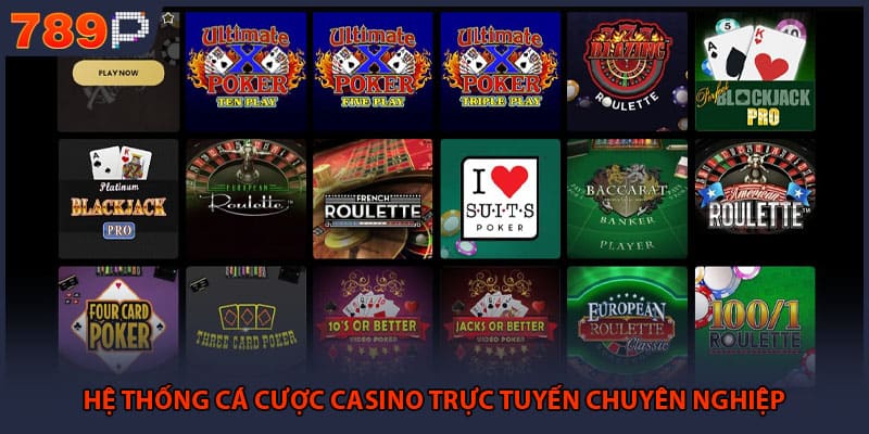 Hệ thống cá cược casino trực tuyến chuyên nghiệp